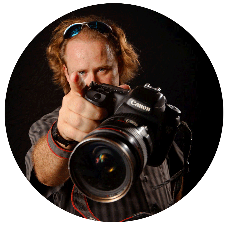 Barton Glasser holding camera