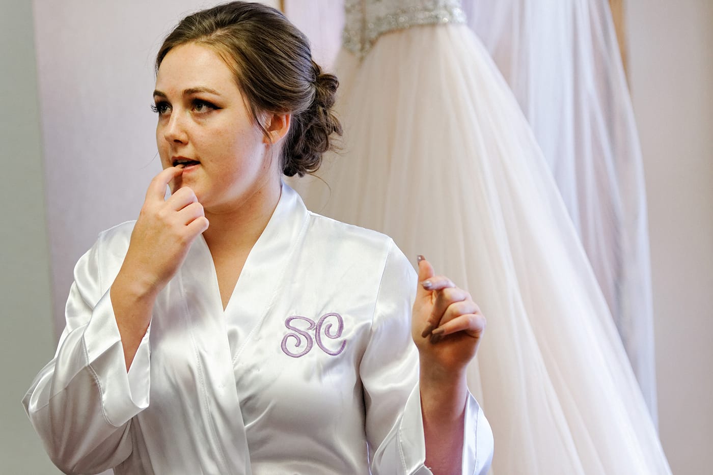 bride making a decision